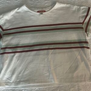 Vintage Union Bay throwback skater t striped cropped cute fitted size medium